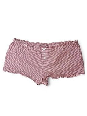 Brandy Melville | Red Gingham Ruffle Mini Shorts